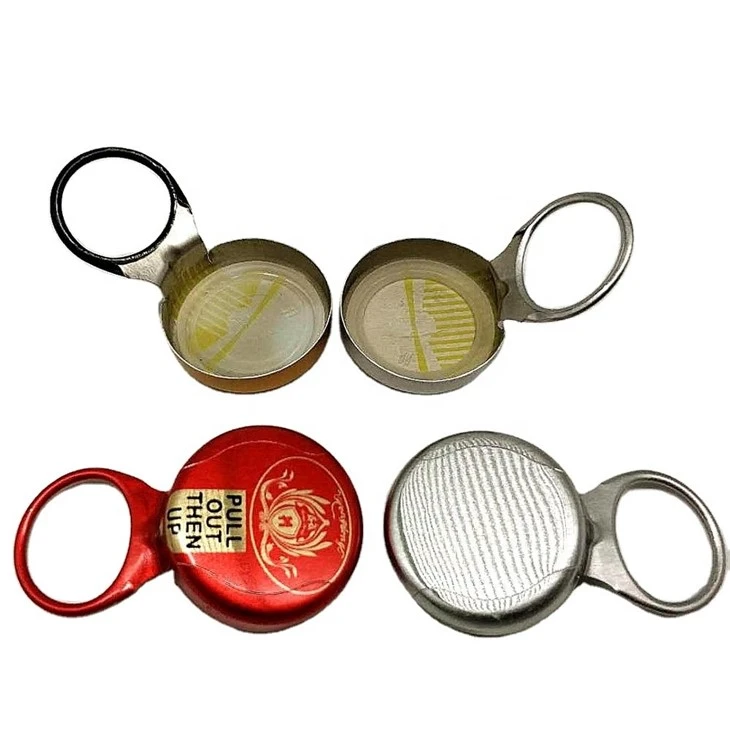 Standard 27mm Soft Drink Syrup Coffee Easy Open Bottle Cap With Pull Ring